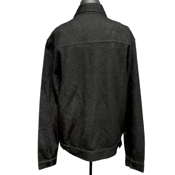 RAFFI men's button up cotton blend knit casual shacket gray jacket Sz Small NEW - Picture 2 of 8